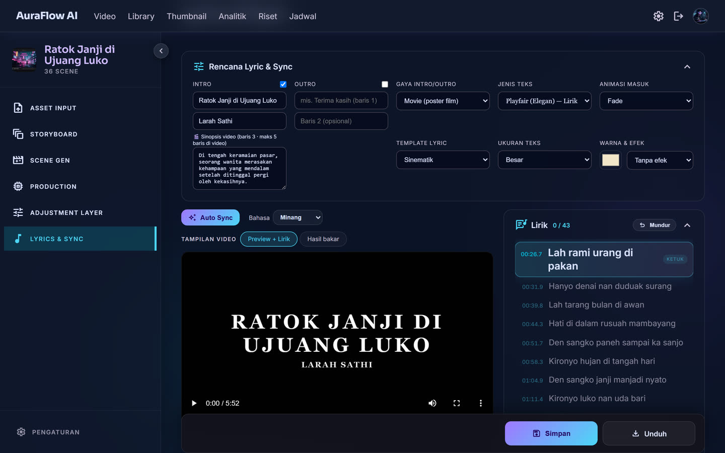 Video Lyrics, AuraFlow AI